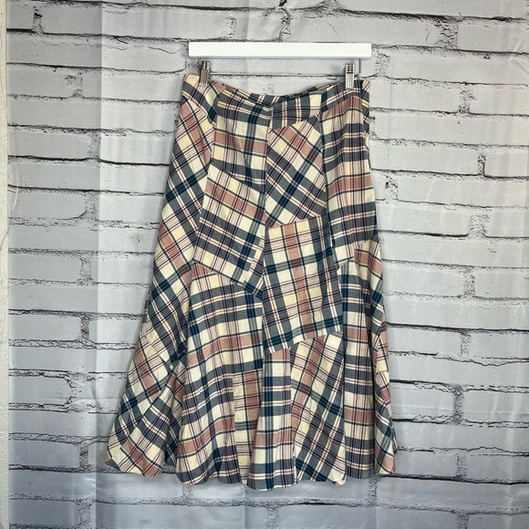 Ralph Lauren Dresses & Skirts - Vintage LRL Lauren Jeans Co Plaid A-Line Skirt 4 Cottagecore Preppy Chic Cotton